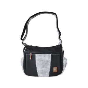 Bolso Bandolera Negro y Gris
