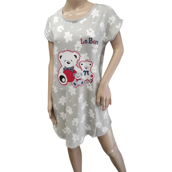 Camisón Oso Gris