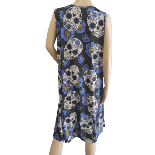 Vestido Calaveras Azul - Imagen 2