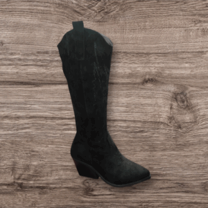 BOTAS ALTAS ESTILO WESTERN EN COLOR NEGRO